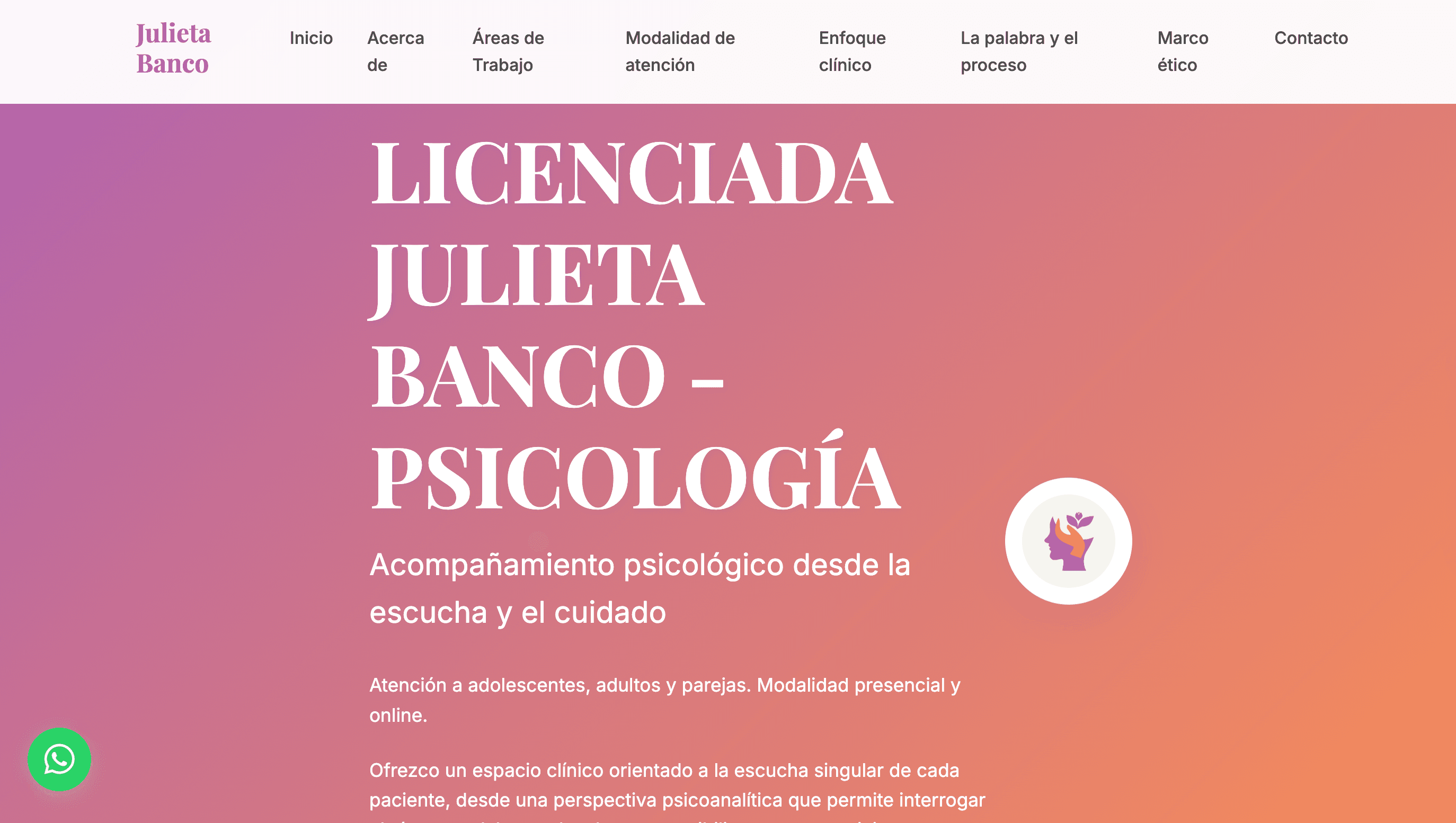 Julieta Banco — Psicología